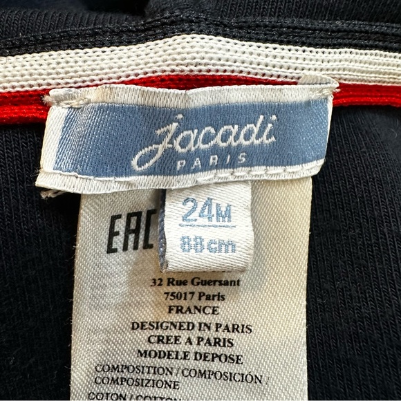 Jacadi Baby Zip Up Sweatshirt Hoodie in Marine size 24M - Picture 9 of 10